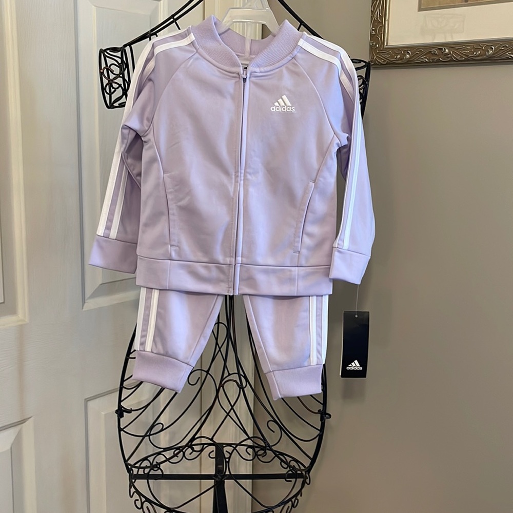 Lavender Adidas Girls 2 T Sweat Suit
